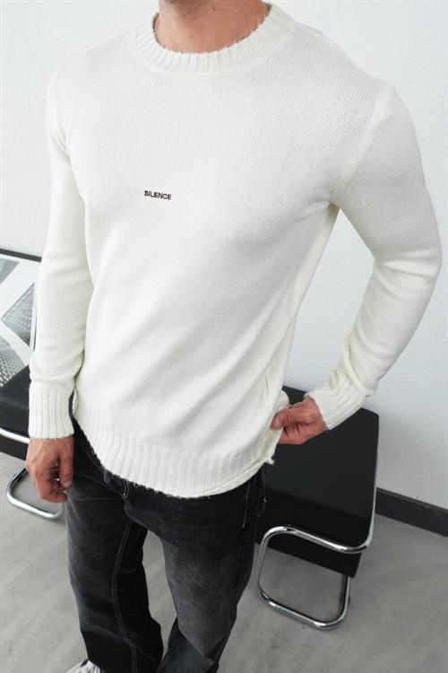 Wholesale Mens Ecru Knit Sweater
