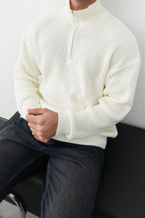 Wholesale Mens Ecru Knit Sweater
