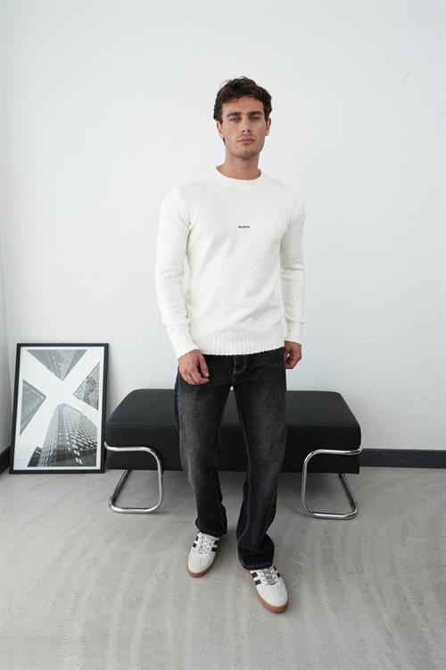 Wholesale Mens Ecru Knit Sweater