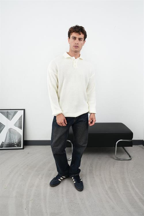 Wholesale Mens Ecru Knit Sweater