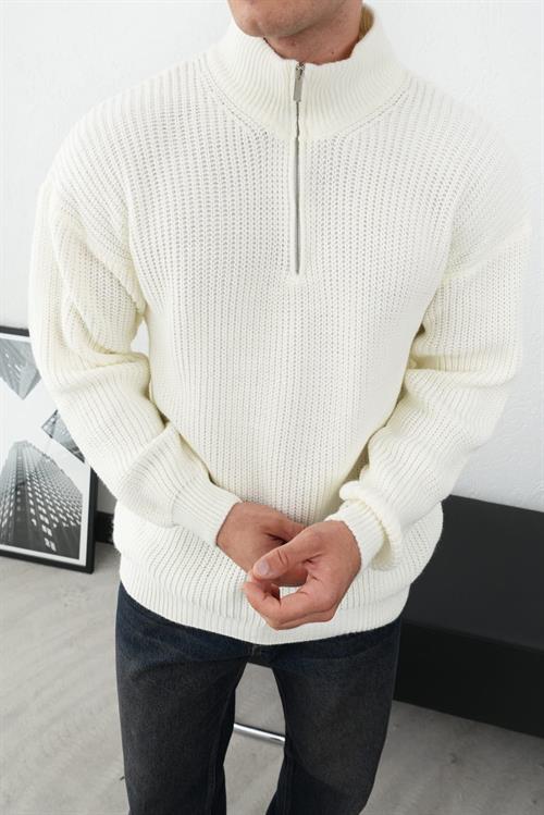 Wholesale Mens Ecru Knit Sweater