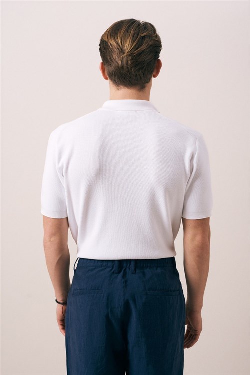 Wholesale Mens Ecru Knit T-Shirt