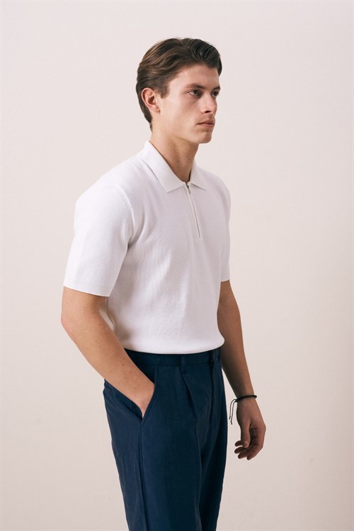 Wholesale Mens Ecru Knit T-Shirt