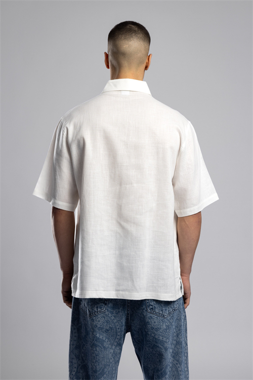 Wholesale Mens Ecru Linen Shirt