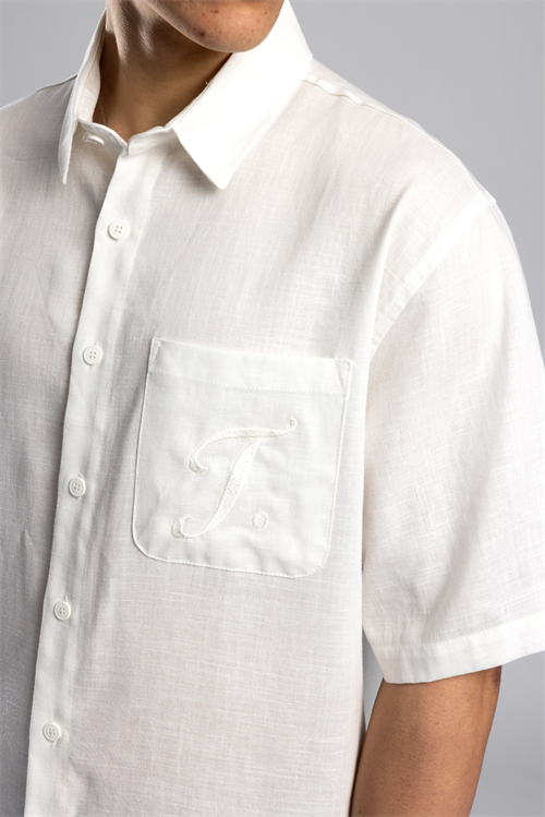 Wholesale Mens Ecru Linen Shirt