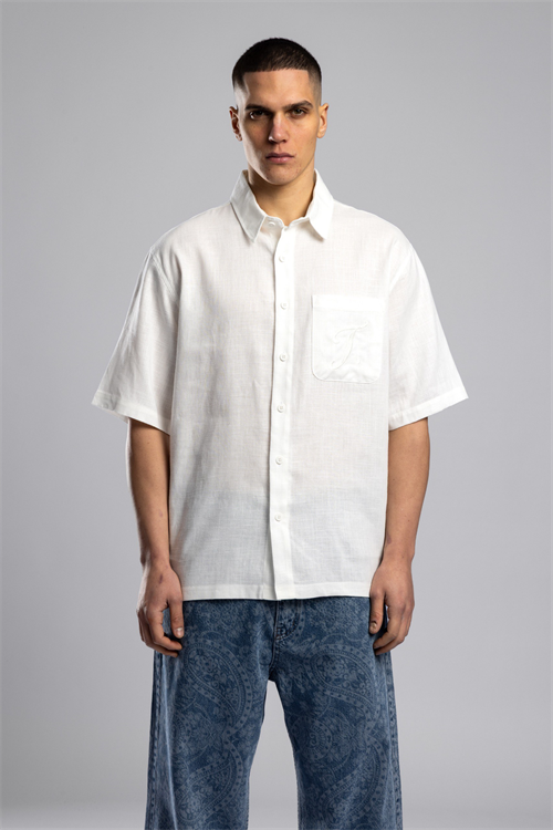 Wholesale Mens Ecru Linen Shirt