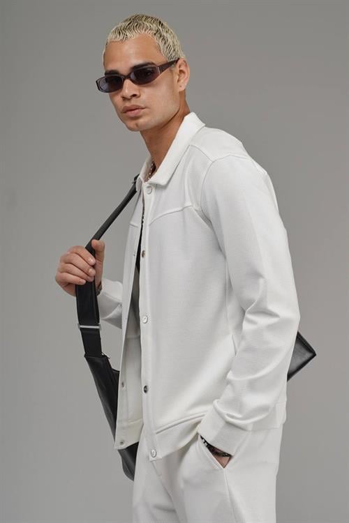 Wholesale Mens Ecru Oversize Tracksuit