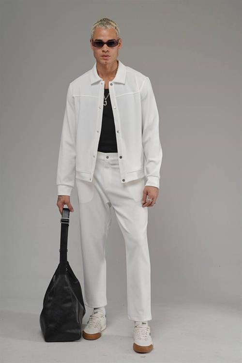 Wholesale Mens Ecru Oversize Tracksuit