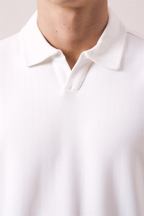 Wholesale Mens Ecru Polo T-Shirt