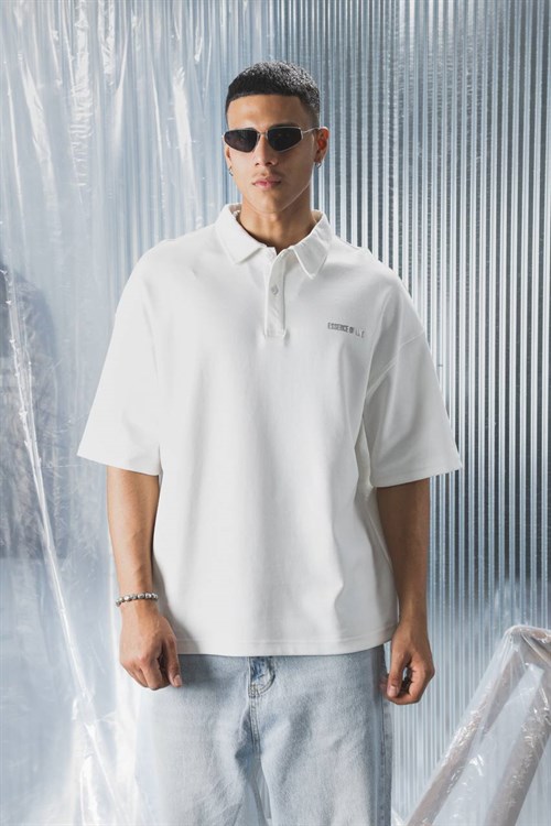 Wholesale Mens Ecru Polo T-Shirt 