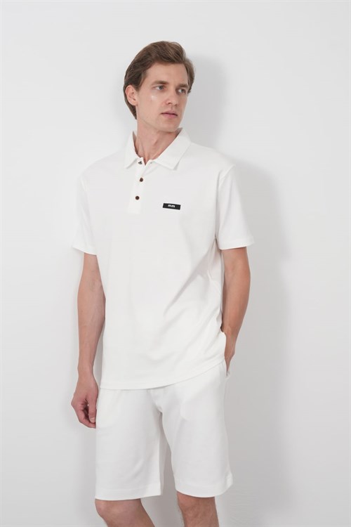Wholesale Mens Ecru  Polo T-Shirt