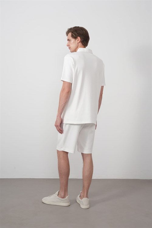 Wholesale Mens Ecru  Polo T-Shirt