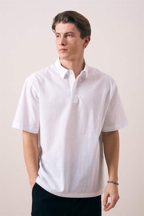 Wholesale Mens Ecru Polo T-Shirt