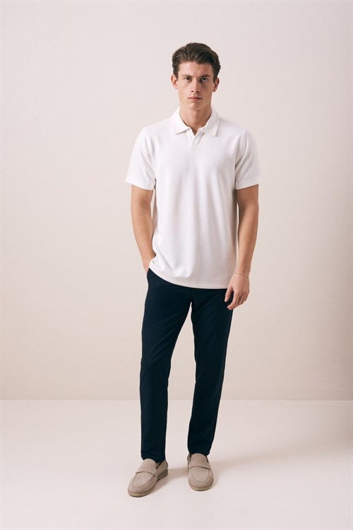 Wholesale Mens Ecru Polo T-Shirt