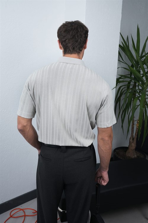 Wholesale Mens Ecru Polo T-Shirt