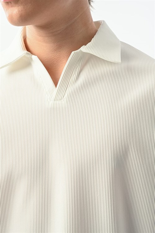 Wholesale Mens Ecru Polo T-Shirt