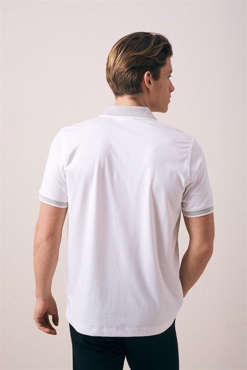 Wholesale Mens Ecru Polo T-Shirt