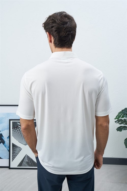 Wholesale Mens Ecru Polo T-Shirt