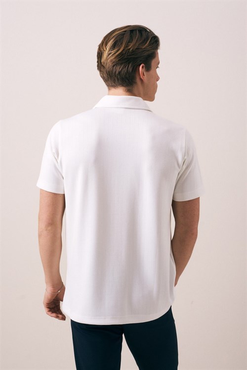 Wholesale Mens Ecru Polo T-Shirt