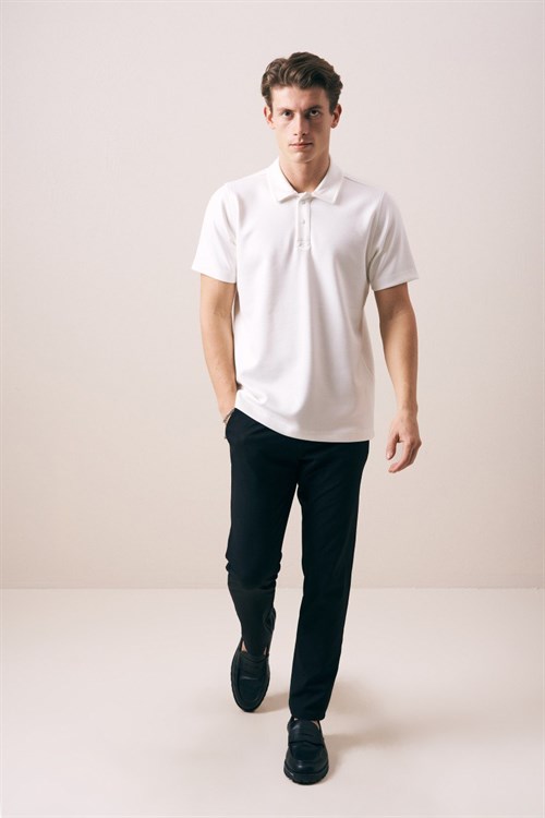 Wholesale Mens Ecru Polo T-Shirt