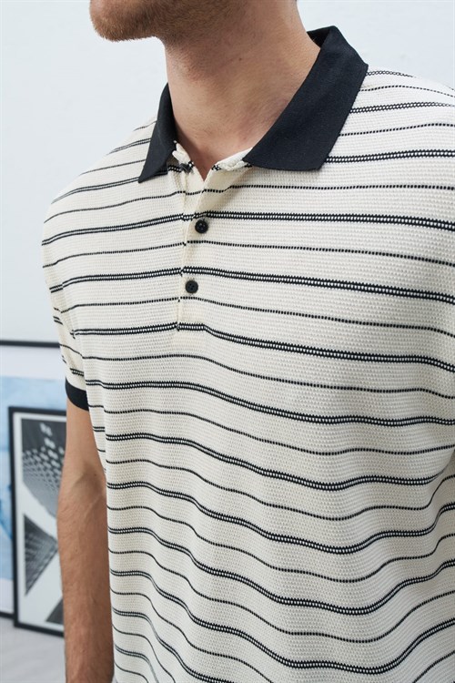 Wholesale Mens Ecru Polo T-Shirt