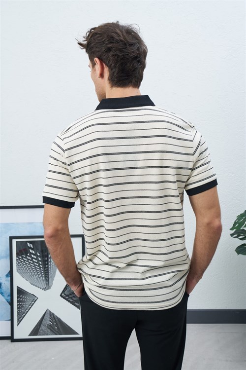 Wholesale Mens Ecru Polo T-Shirt