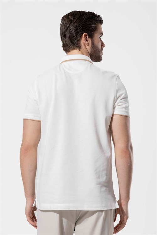 Wholesale Mens Ecru Polo T-Shirt