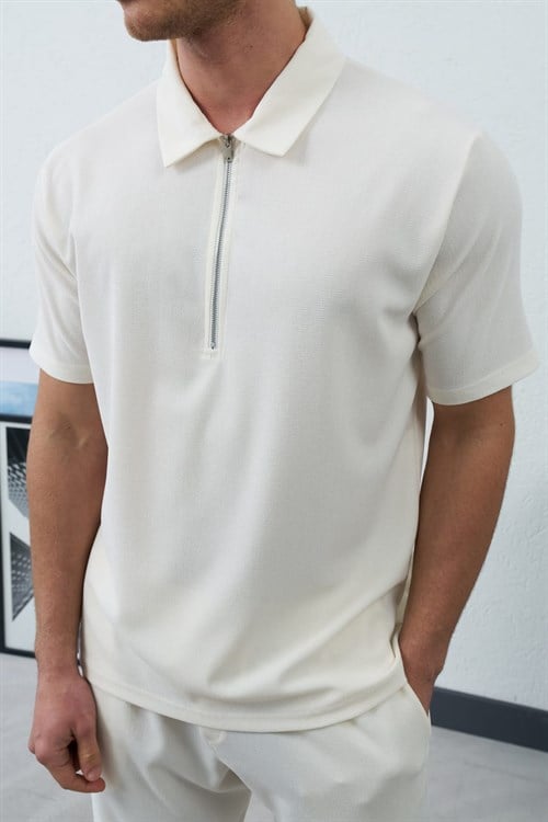 Wholesale Mens Ecru  Polo T-Shirt