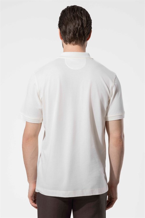 Wholesale Mens Ecru Polo T-Shirt