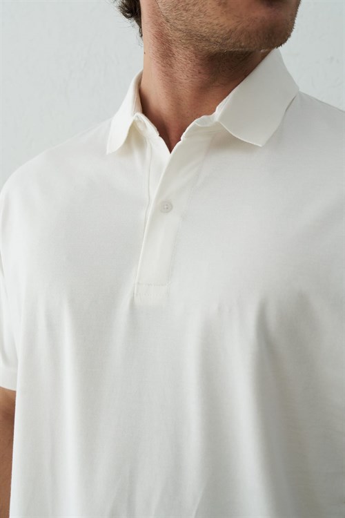 Wholesale Mens Ecru Polo T-Shirt