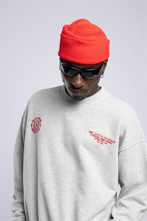 Wholesale Mens Ecru Printed Sweatshirt 