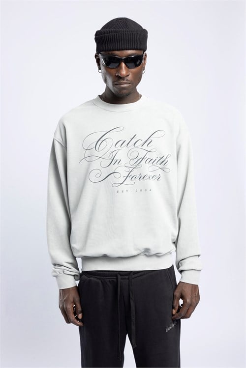 Wholesale Men's Ecru Printed Sweatshirt  1503FW27-MRT-4635