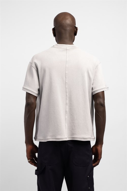 Wholesale Mens Ecru Printed T-shirt