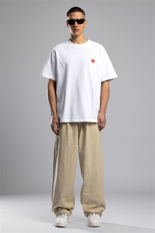 Wholesale Mens Ecru Printed T-Shirt