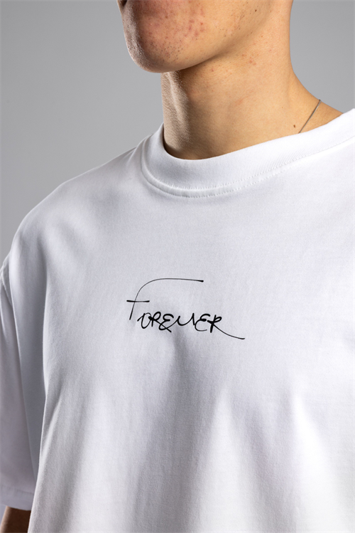 Wholesale Mens Ecru Printed T-shirt