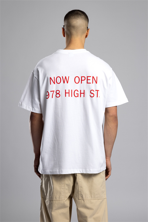 Wholesale Mens Ecru Printed T-Shirt