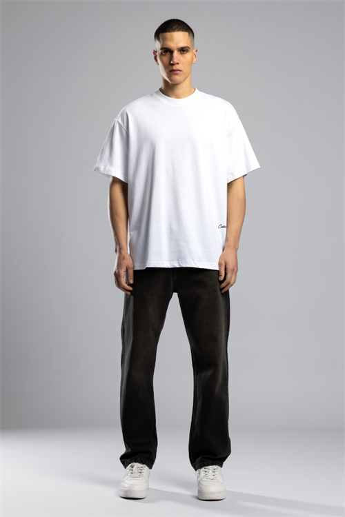 Wholesale Mens Ecru Printed T-shirt