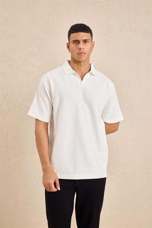 Wholesale Mens Ecru Regular Fit Polo Shirt