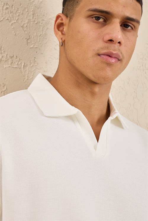 Wholesale Mens Ecru Regular Fit Polo Shirt