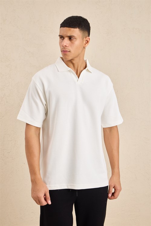 Wholesale Mens Ecru Regular Fit Polo Shirt