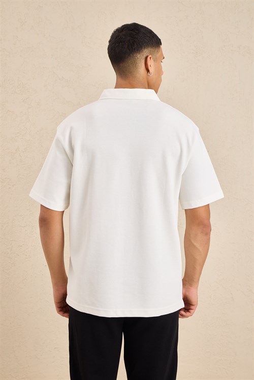 Wholesale Mens Ecru Regular Fit Polo Shirt