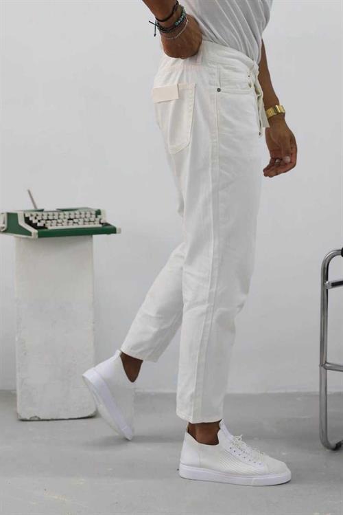 Wholesale Mens Ecru Relaxed Fit Jeans