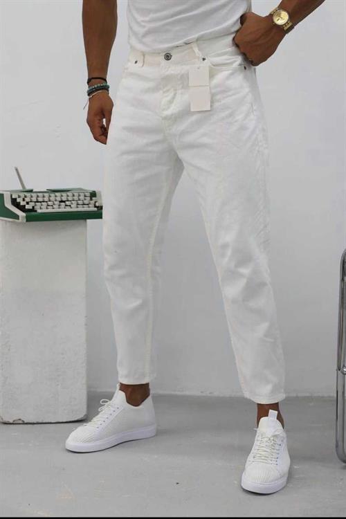 Wholesale Mens Ecru Relaxed Fit Jeans
