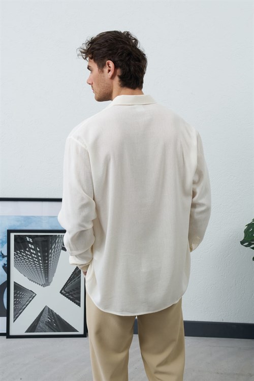 Wholesale Mens Ecru Shirt