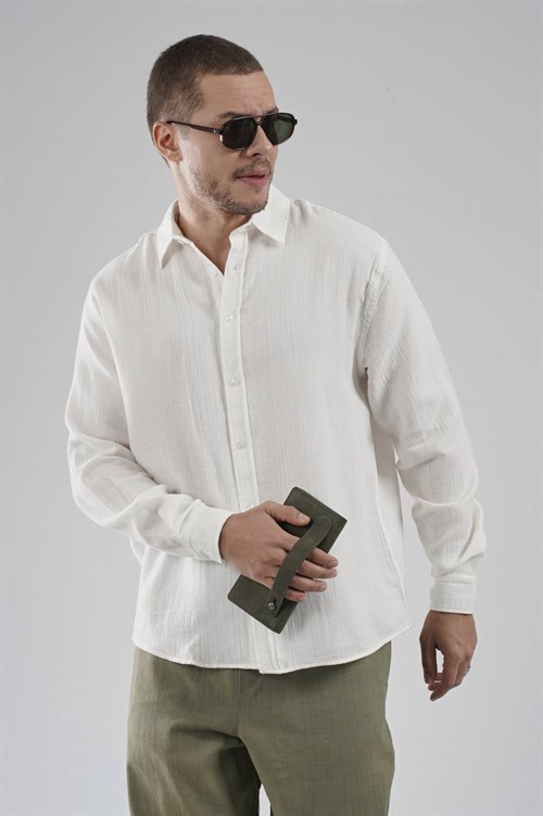 Wholesale Mens Ecru Shirt