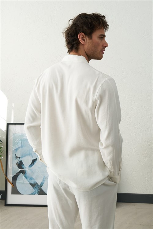 Wholesale Mens Ecru Shirt