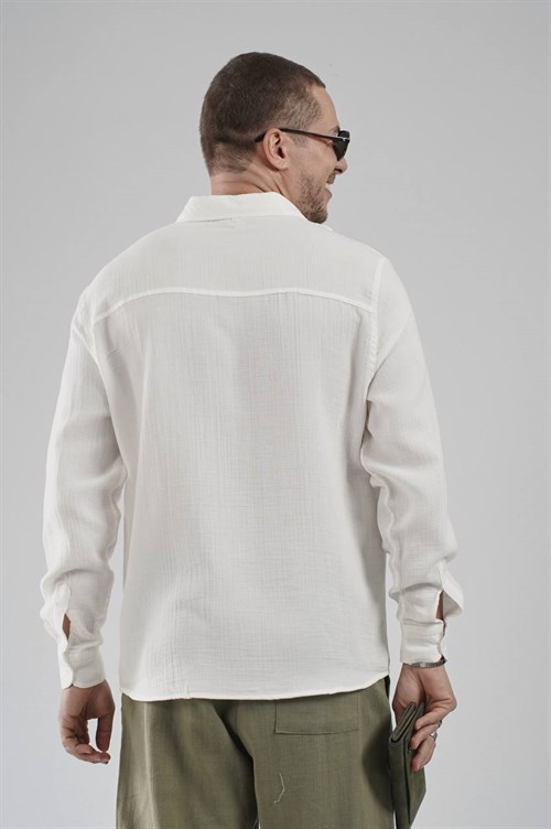 Wholesale Mens Ecru Shirt