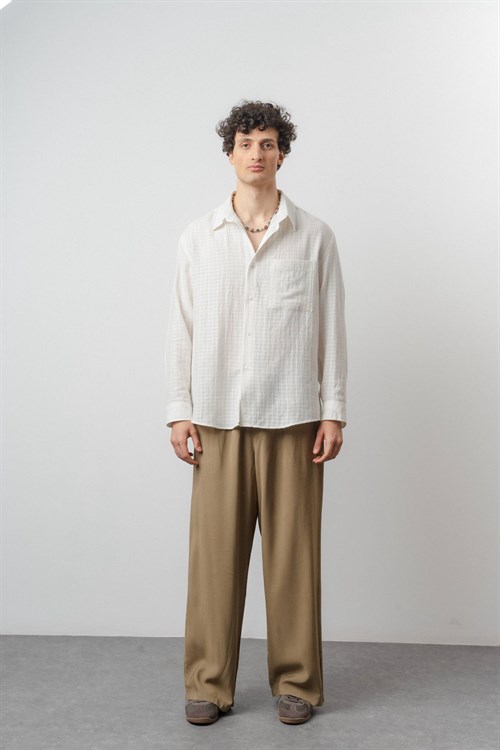 Wholesale Mens Ecru Shirt