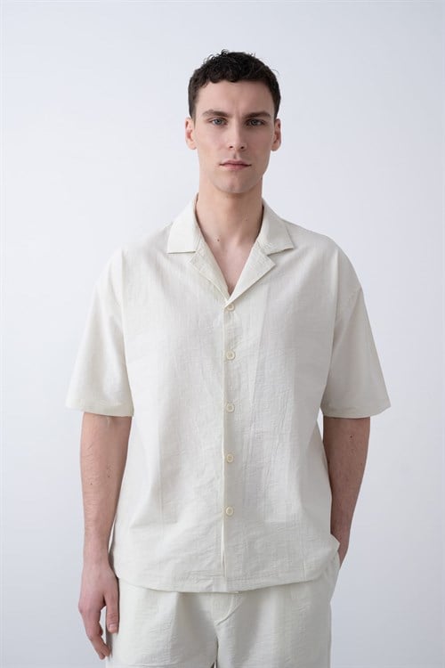 Wholesale Mens Ecru Shirt