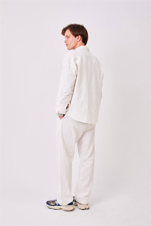 Wholesale Mens Ecru Shirt And Pants Set